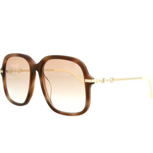 Gucci Women s Sunglasses GG0887S 004 57 Brown Havana /brown Lens