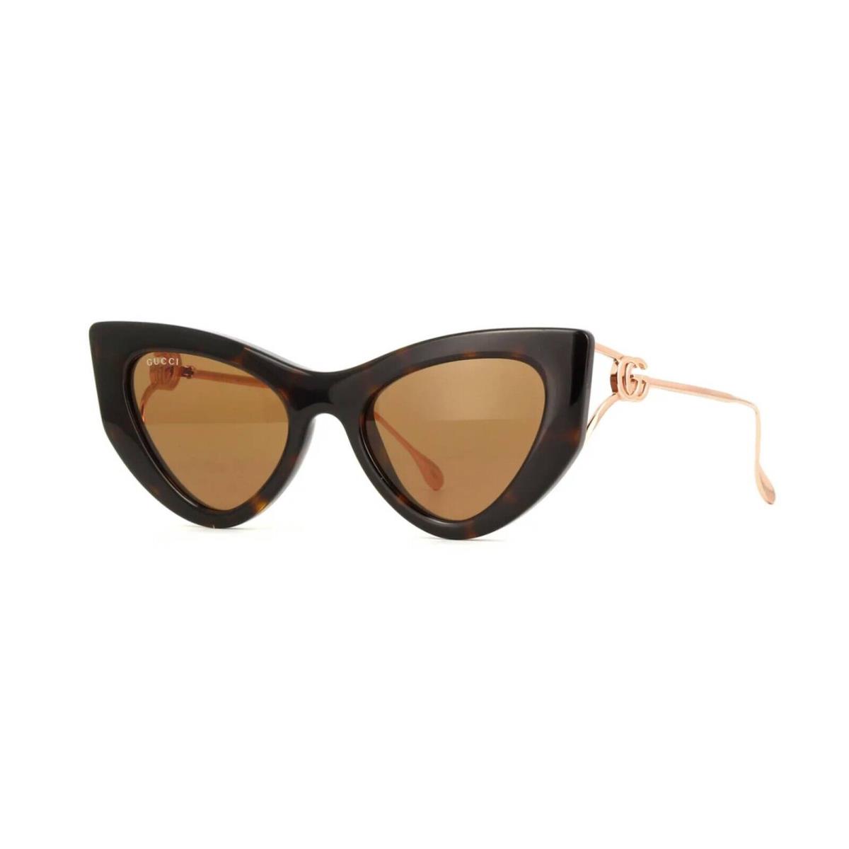 Gucci GG1565S Dark Havana and Gold/brown 002 Sunglasses