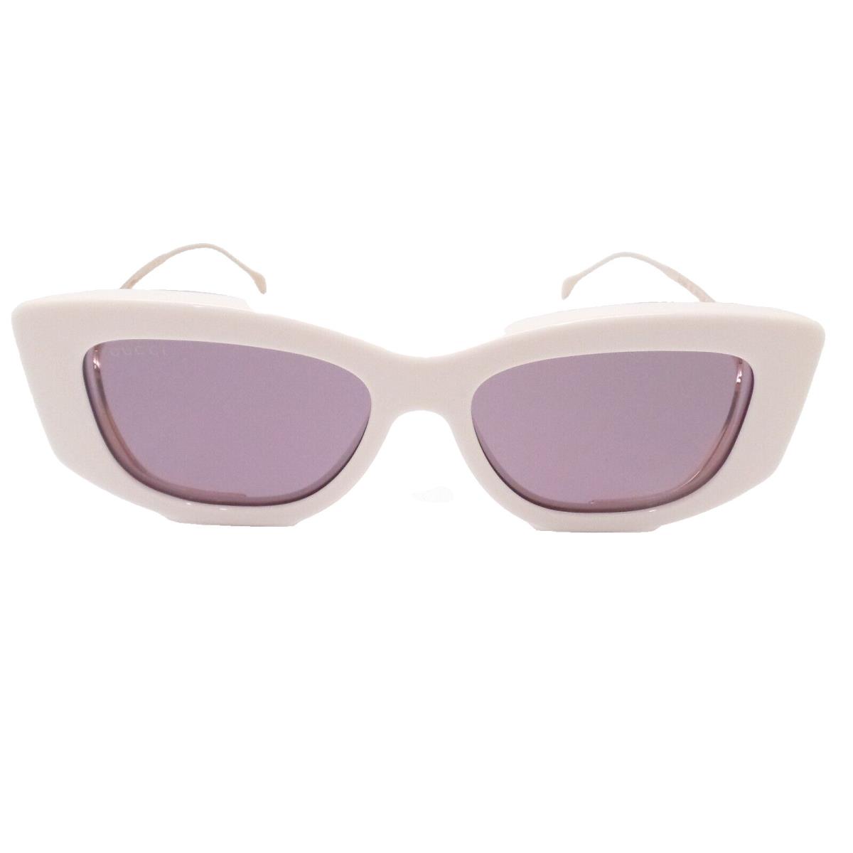 Gucci GG1566S 003 Ivory Rose Gold Violet Sunglasses