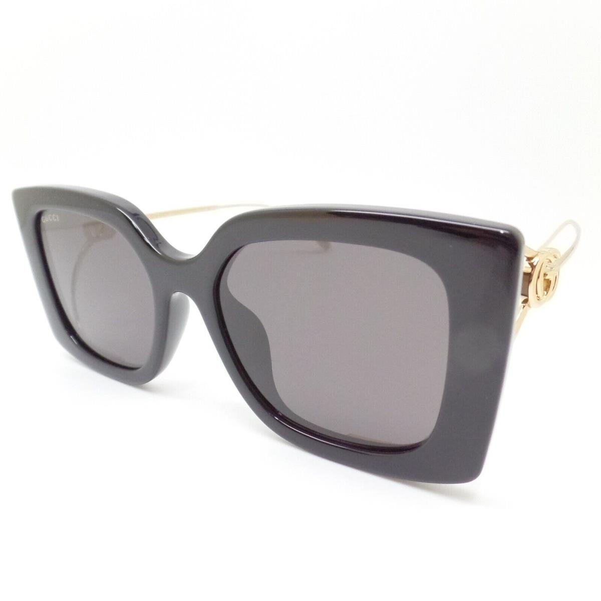 Gucci GG1567SA 001 Black Gold Grey Sunglasses