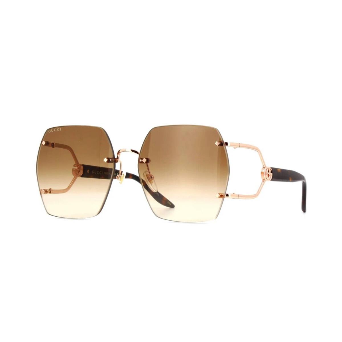 Gucci GG1562S Havana Gold/brown Shaded 002 Sunglasses