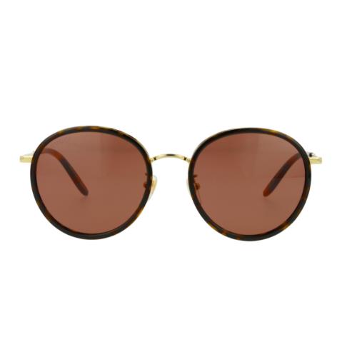 Gucci GG0677SK 002 55mm Brown Havana Gold Oversized Sunglasses Italy