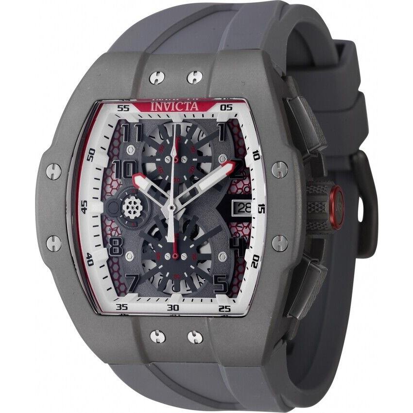 Invicta Racing Chronograph Quartz Grey Dial Titanium Men`s Watch 47189