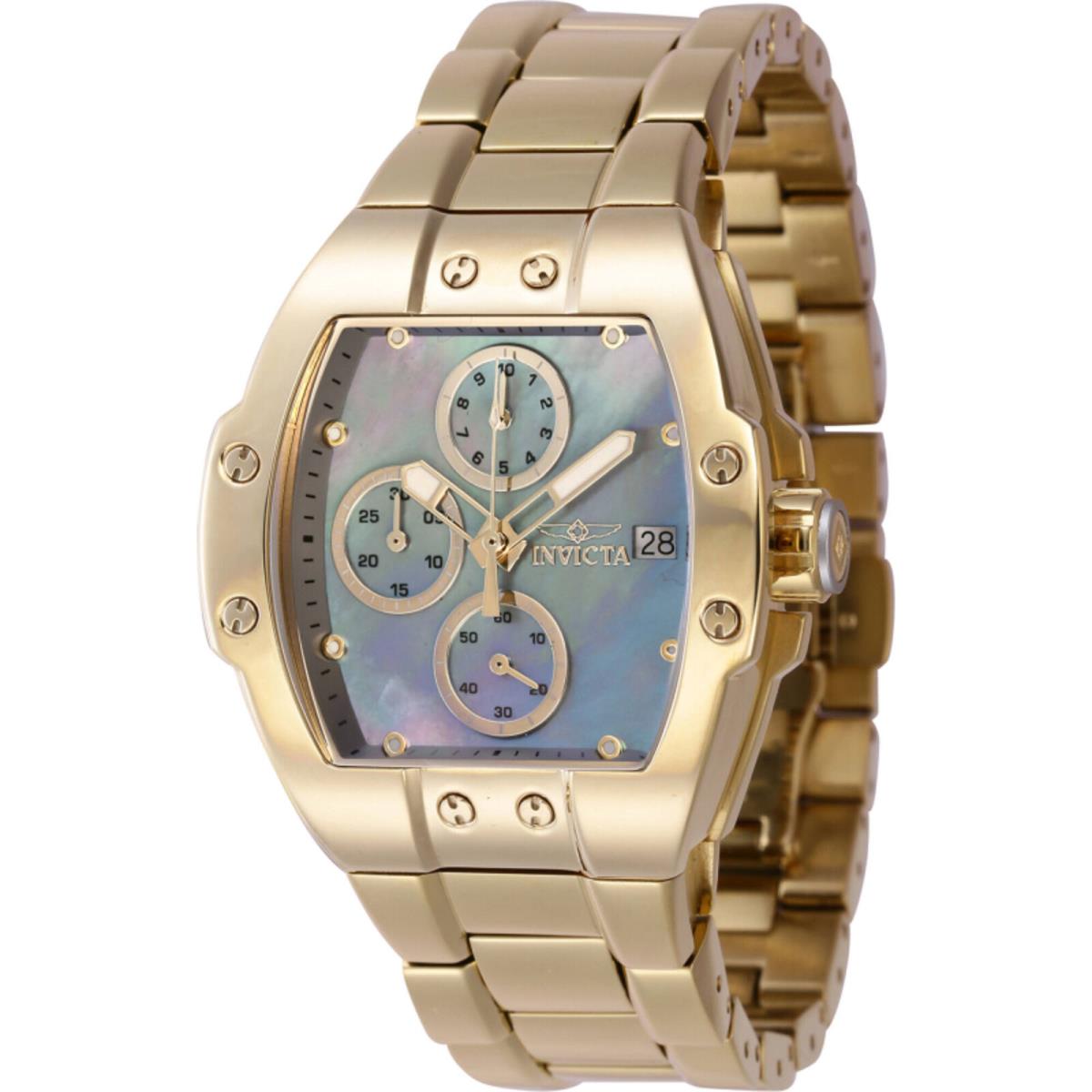 Invicta Women`s Watch S1 Rally Mother of Pearl Dial Yellow Gold Bracelet 45770