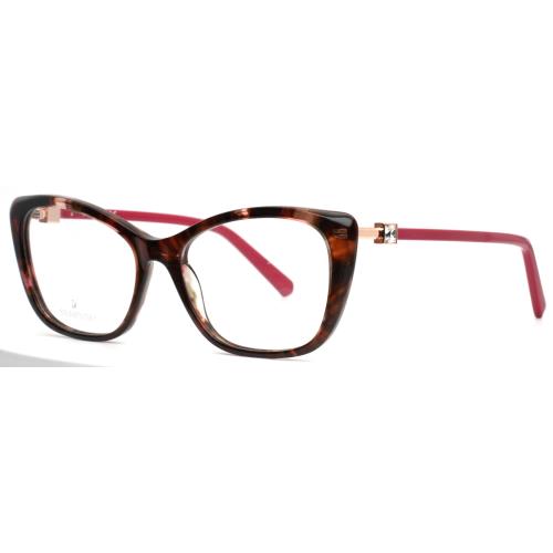 Swarovski SK5416 055 Tortoise Womens Semi Cat Eye Eyeglasses 53-16-145 B:41