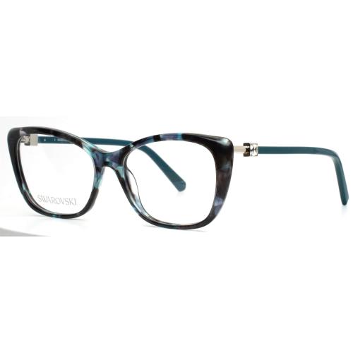 Swarovski SK5416 056 Blue Tortoise Womens Butterfly Eyeglasses 53-16-145 B:41 B