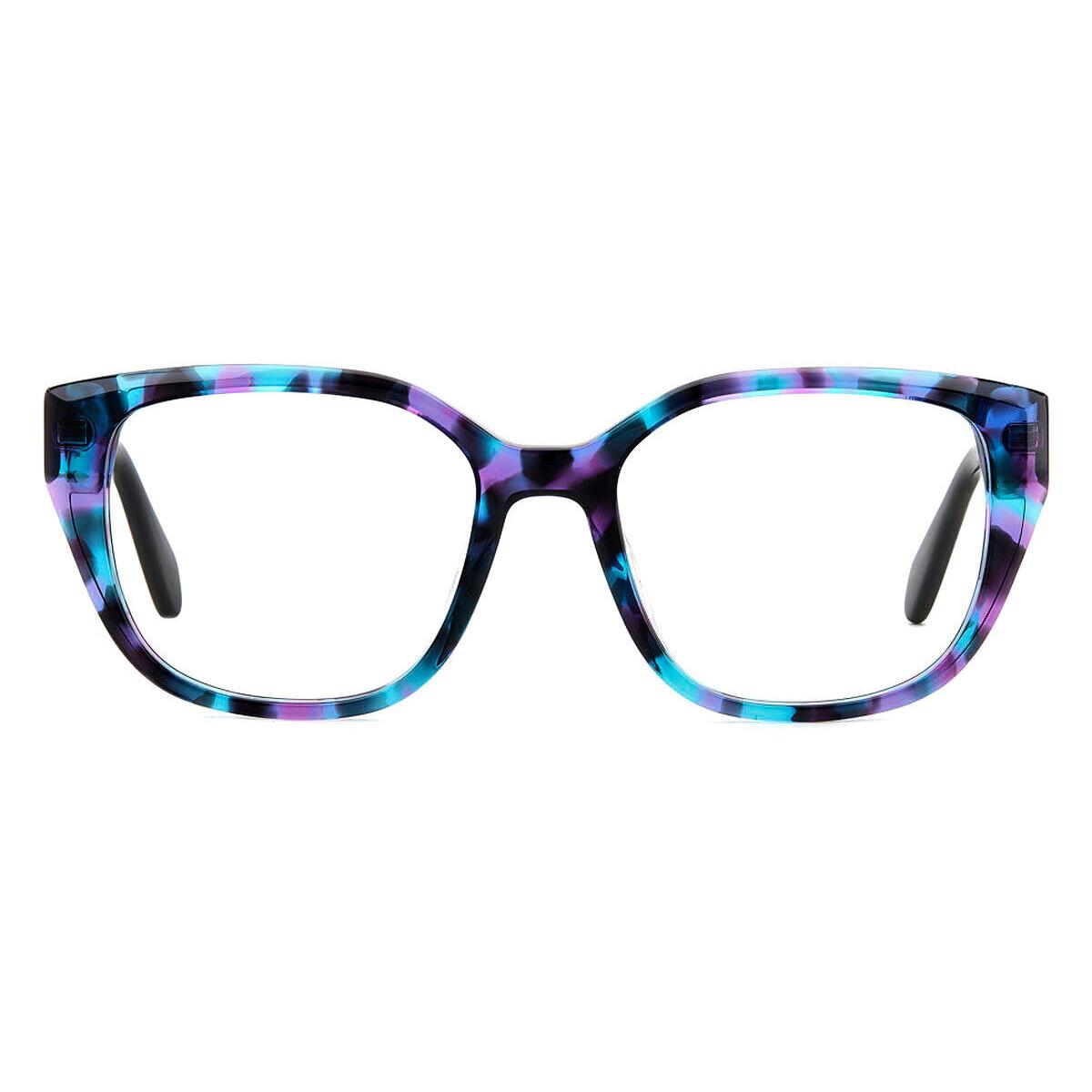 Juicy Couture JU 258 Eyeglasses Women Blue Violet Havana 50mm