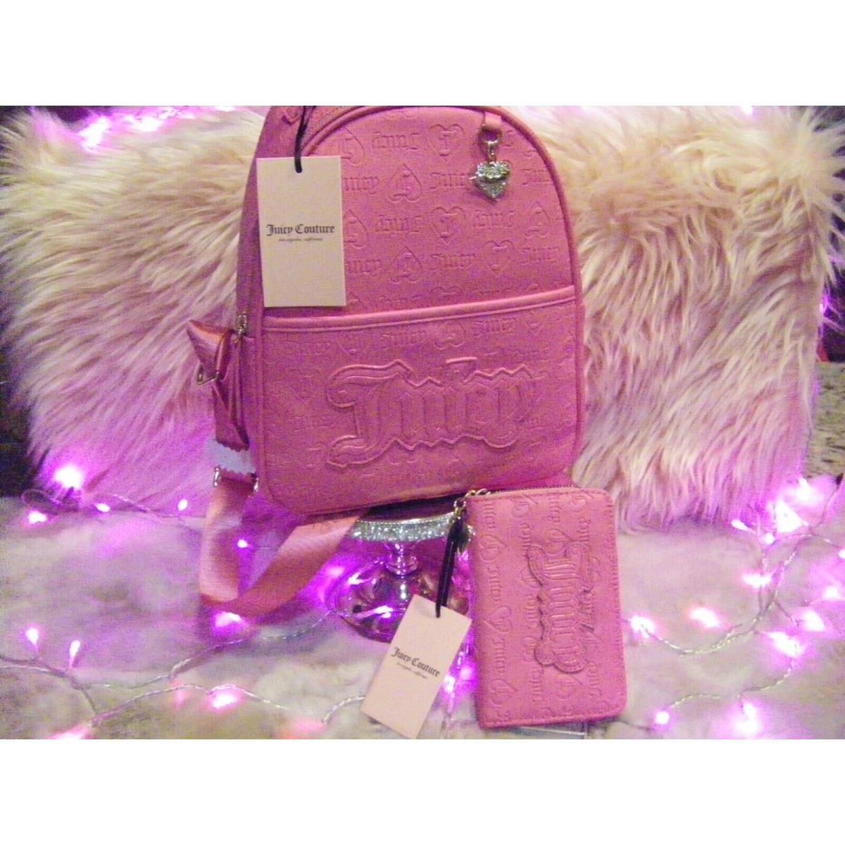 Juicy Couture Upgrade You Medium Backpack Juicy Pink Bifold Walled