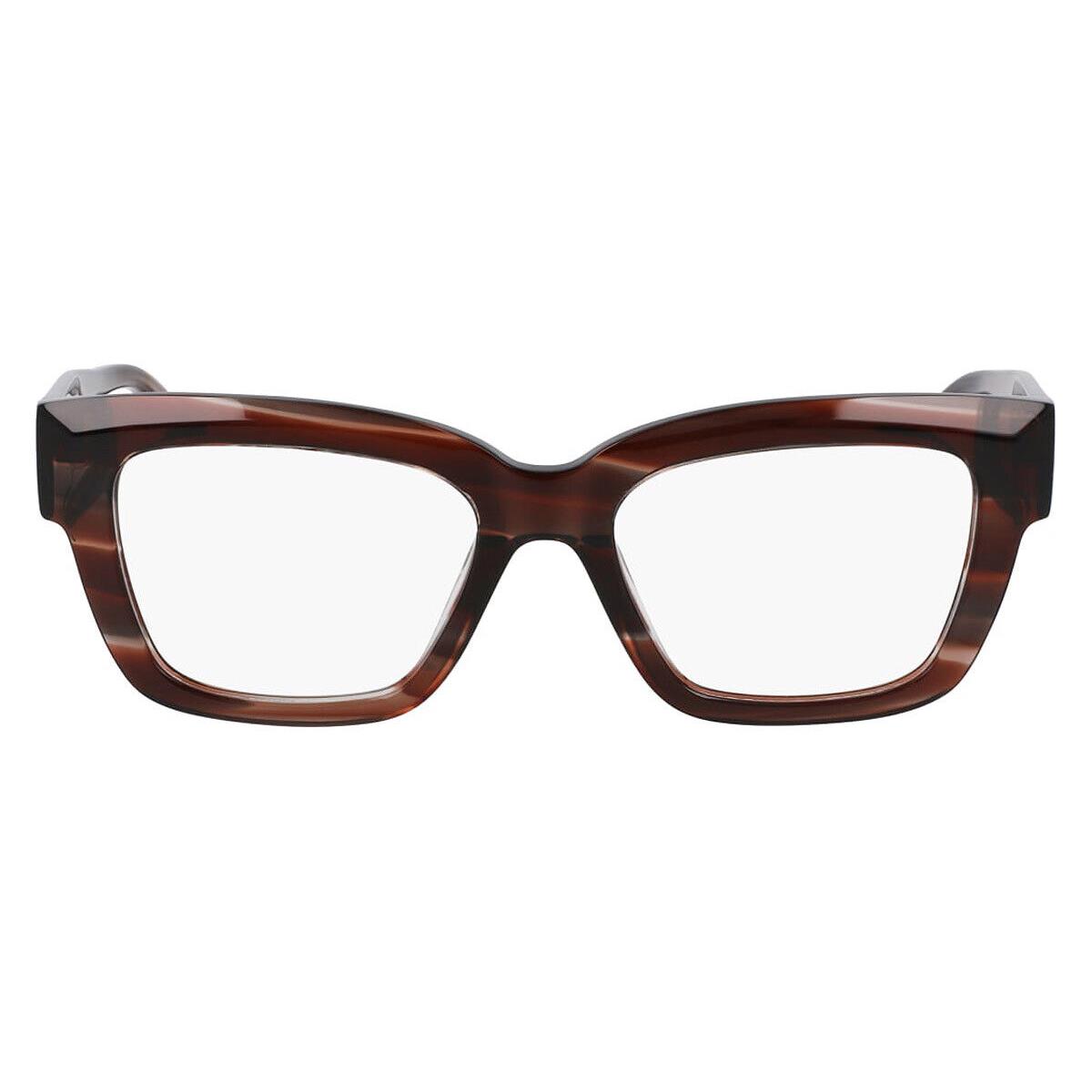 Dkny DO5014 Eyeglasses Women Cherrywood Horn 53mm