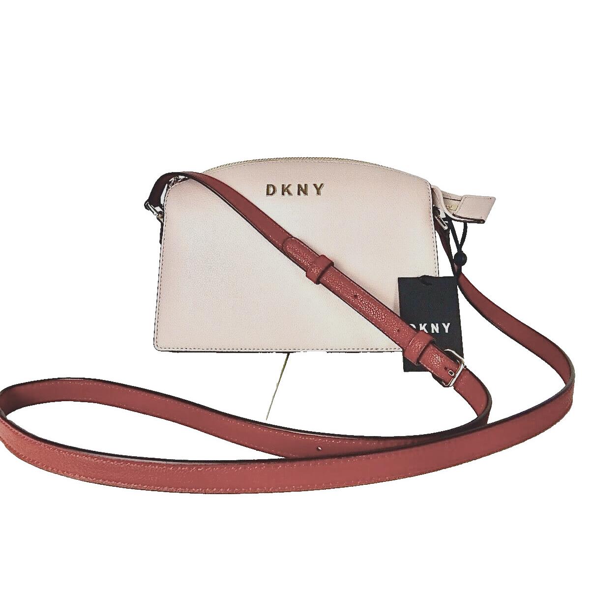 Donna Karan Pink Leather Color Block Crossbody Med Bag 8.75 in X 6IN-BNWT-$198