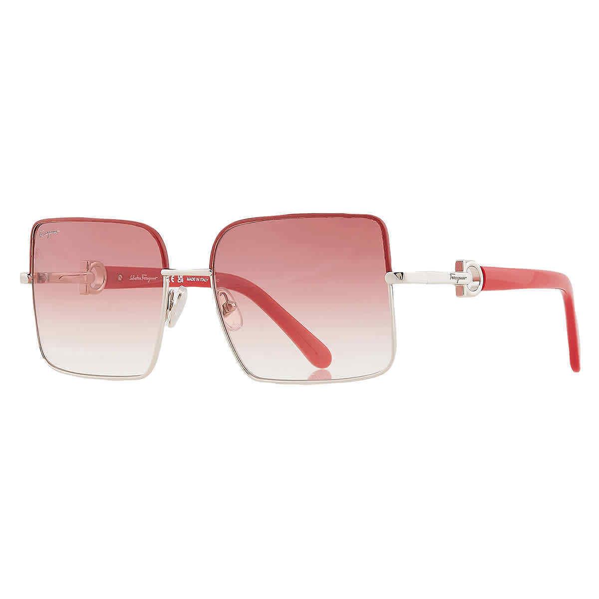 Salvatore Ferragamo Burgundy Gradient Sport Ladies Sunglasses SF302SL 049 60