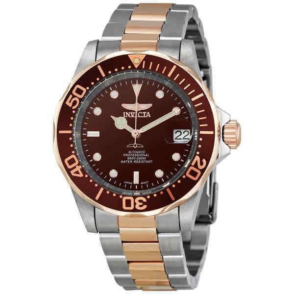 Invicta Pro Diver Automatic Brown Sunray Dial Watch 11241