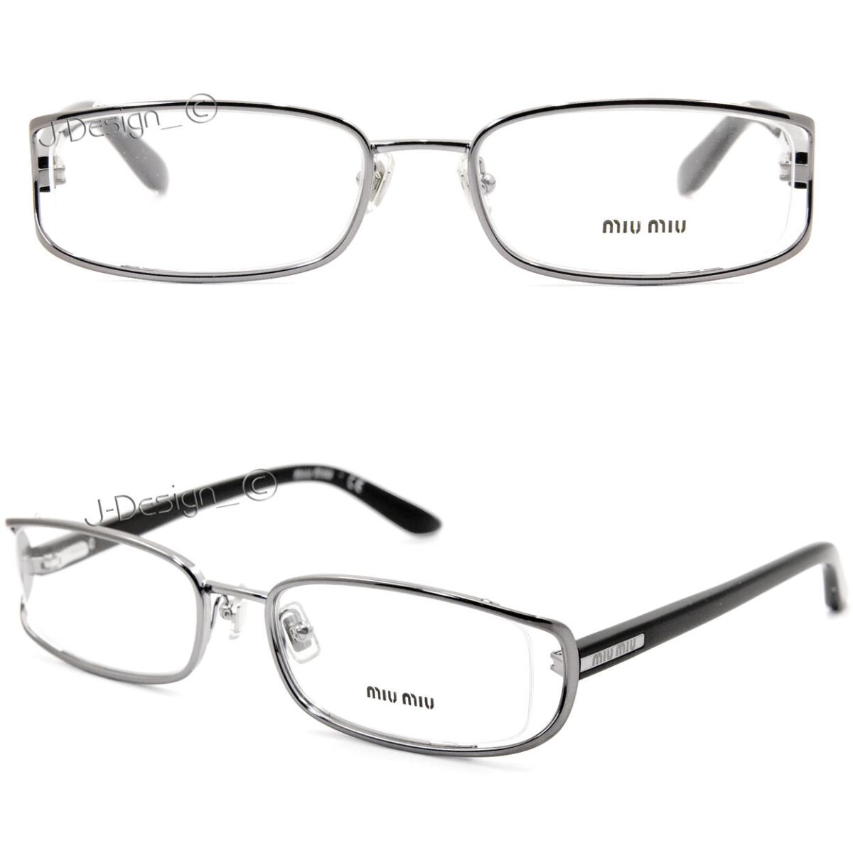 Miu Miu VMU52H 5AV-1O1 Silver 52-18-135 Eyeglasses - Silver Frame