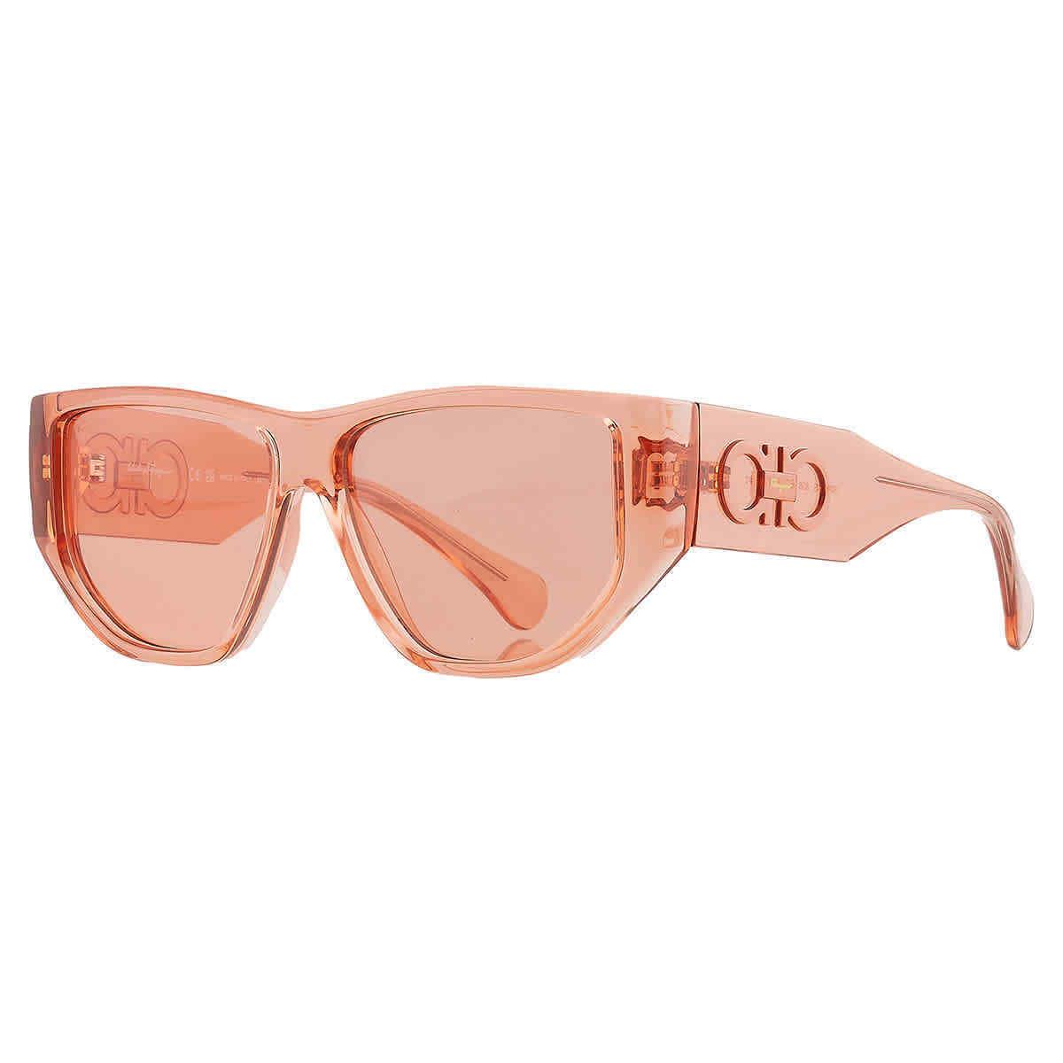 Salvatore Ferragamo Salmon Geometric Unisex Sunglasses SF1077S 838 56