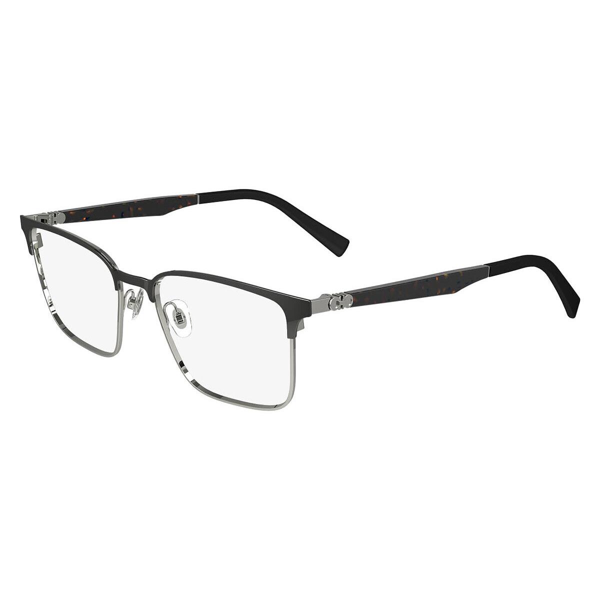 Salvatore Ferragamo Sfg Eyeglasses Men Dark Gunmetal 53mm