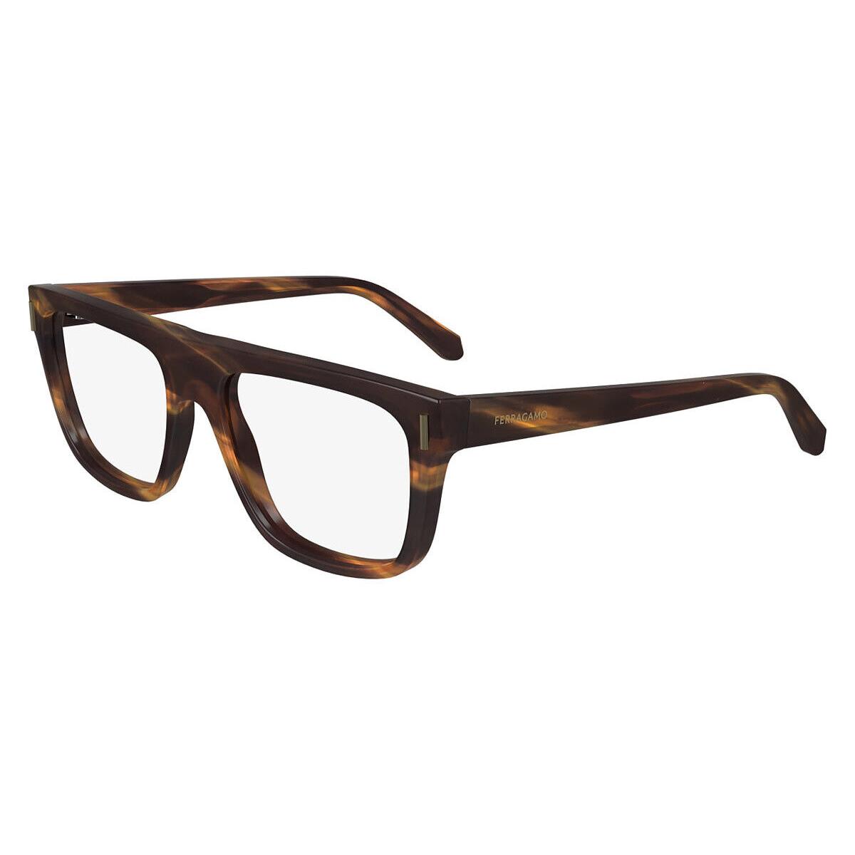 Salvatore Ferragamo SF2997 Eyeglasses Men Striped Brown 55mm