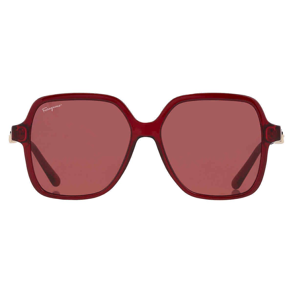 Salvatore Ferragamo Burgundy Square Ladies Sunglasses SF1083S 612 57