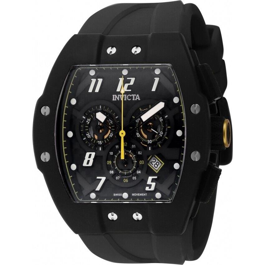 Invicta Racing Chronograph Quartz Black Dial Titanium Men`s Watch 46643
