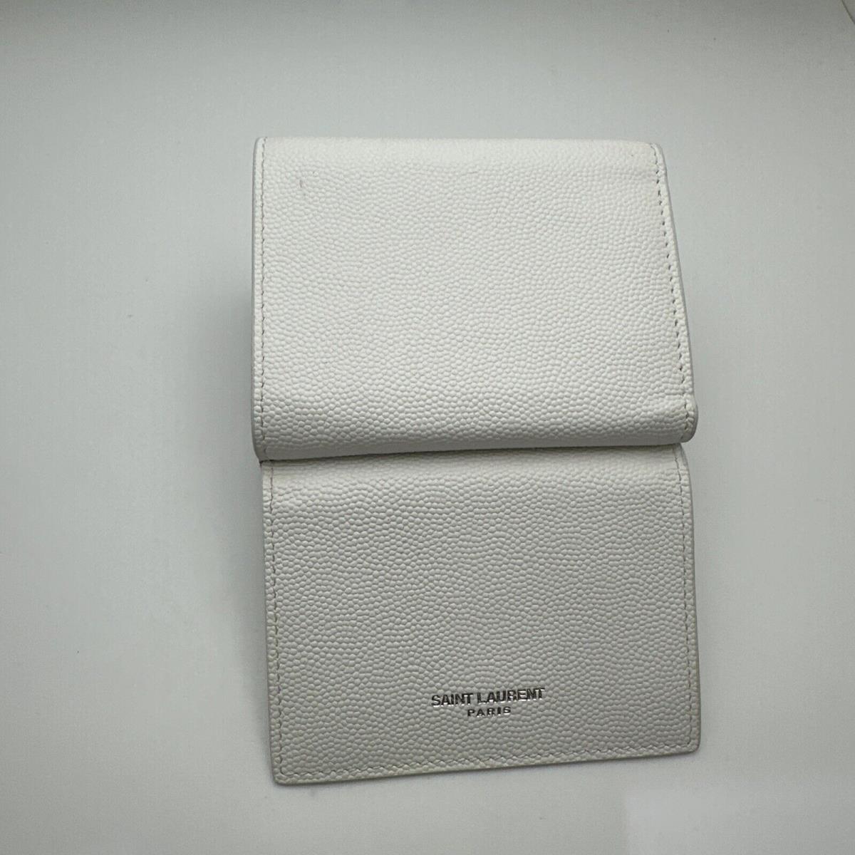 White Saint Laurent Tri-fold Wallet