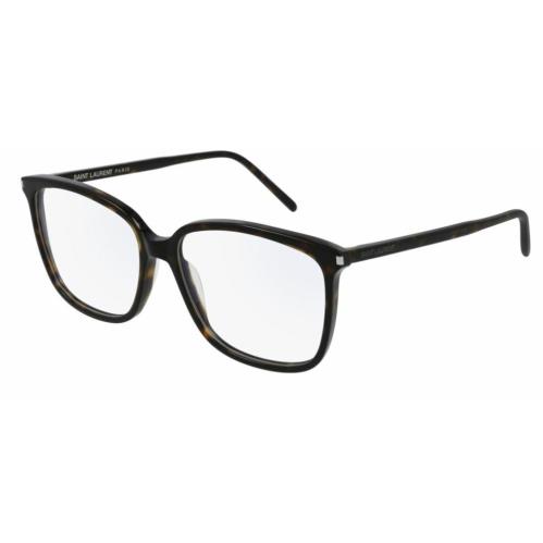 Saint Laurent SL 453 002 Havana Square Women`s Eyeglasses