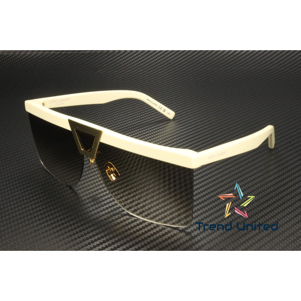 Saint Laurent SL 537 Palace 002 Rectangular Ivory Brown 99 mm Women`s Sunglasses