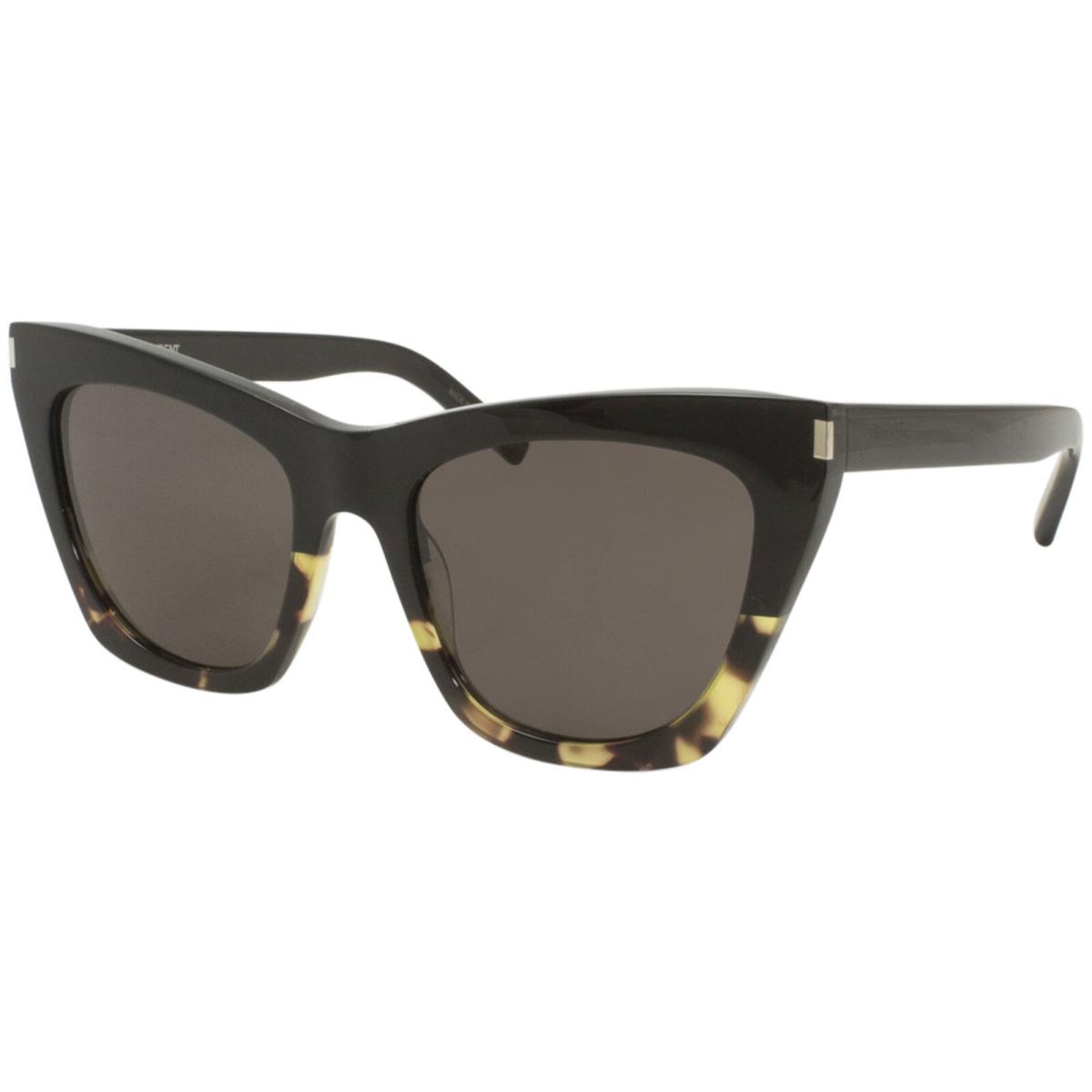 Saint Laurent Kate SL214 010 Sunglasses Women`s Black-havana/black Lenses 55mm