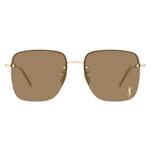 Saint Laurent SL 312 M Sunglasses Women Gold Geometric 58mm