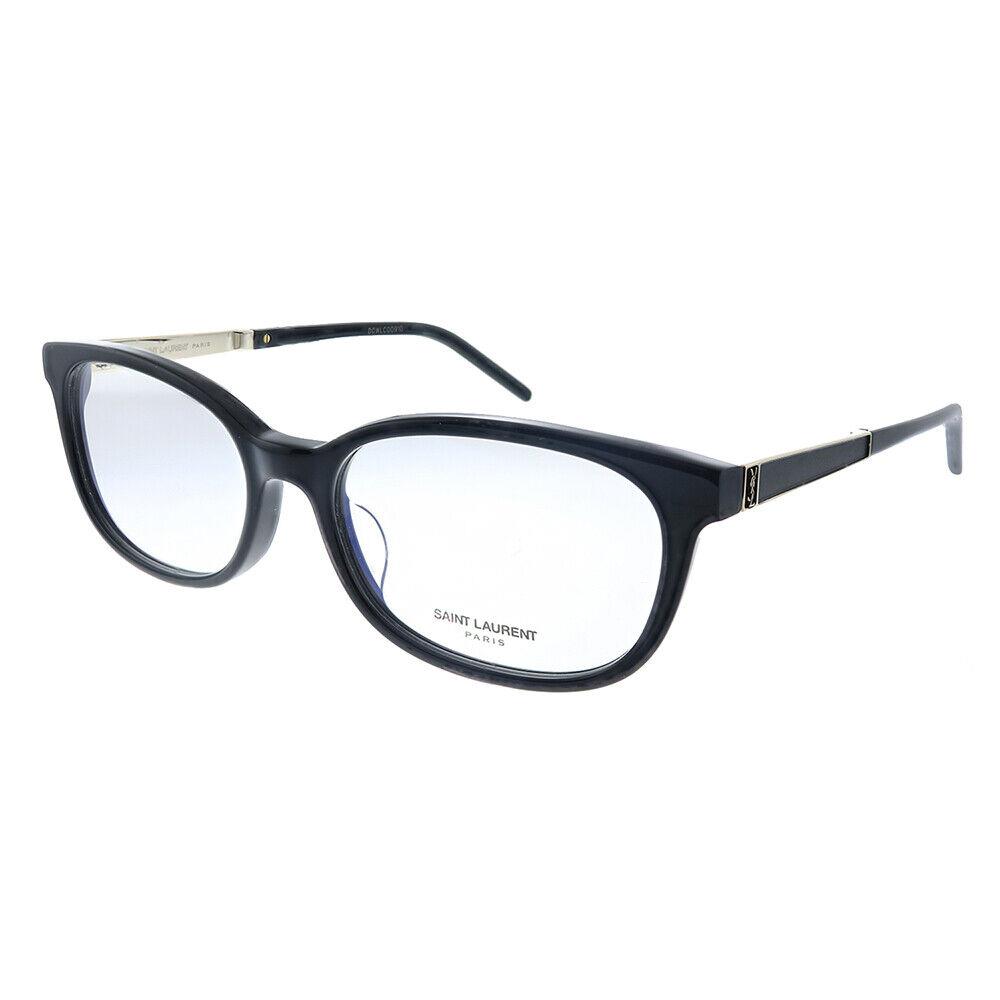 Saint Laurent SL M74/F 002 Black Plastic Rectangle Eyeglasses 54mm