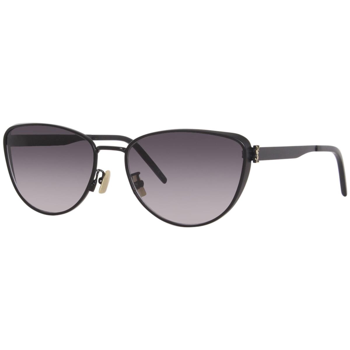 Saint Laurent SLM90 002 Sunglasses Women`s Black/grey Gradient Lens Cat Eye 58mm