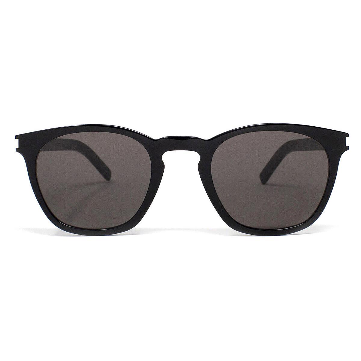 Saint Laurent SL 28 Slim Sunglasses Black Black Square 49mm