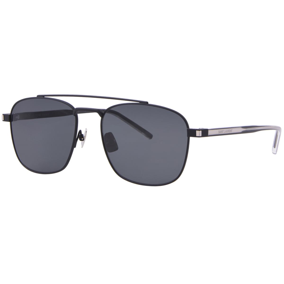 Saint Laurent SL-665 001 Sunglasses Black/crystal/black Pilot 56mm