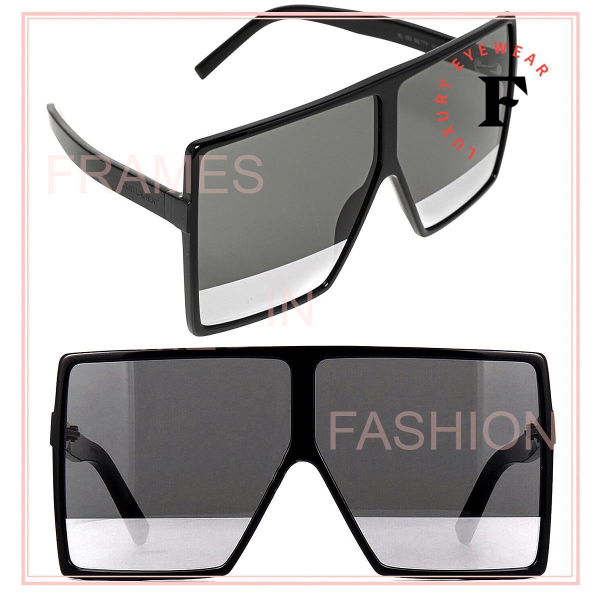 Saint Laurent Betty Wave 183 Sl183 Black Silver Line 005 Sunglasses