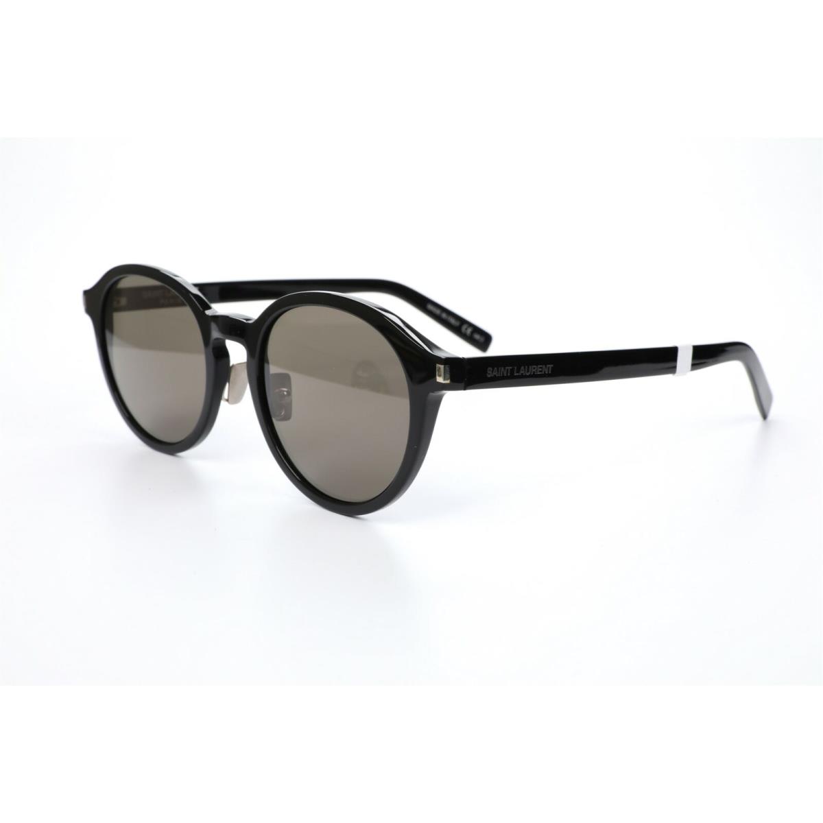 Saint Laurent Slim SL169/F 001 Round Black Sunglasses Shades 271498