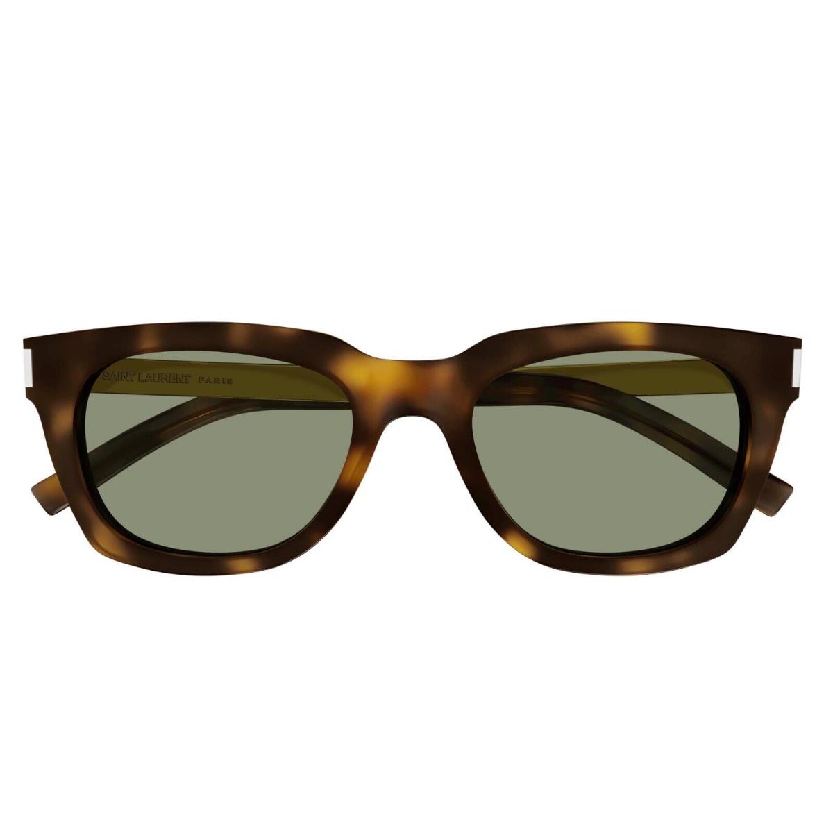 Saint Laurent SL 582 Havana with Gold/green 002 Sunglasses