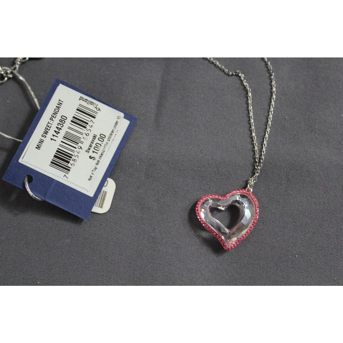 Swarovski Mini Sweet Heart Pendant Pink Crystals 1144380 15 - 17 Cha