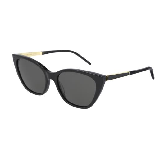 Saint Laurent SL M70 002 Black Gold/gray Women`s Sunglasses