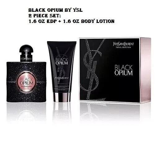 Yves Saint Laurent Ysl Black Opium Eau DE Parfum Spray 1.6OZ+SHIMMERING Body Lotion 1.6OZ 2 Pcs Set