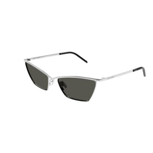 Saint Laurent SL 637 002 Silver/ Grey Cat Eye Women`s Sunglasses