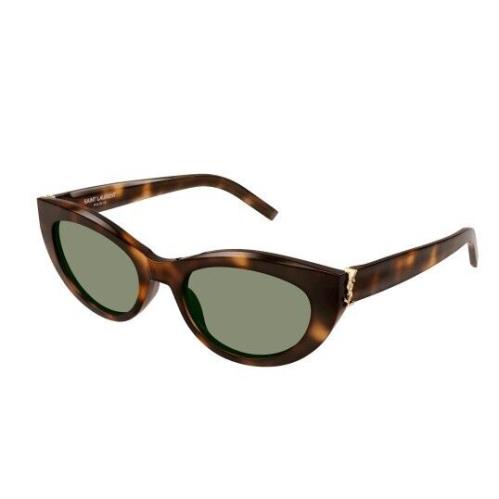 Saint Laurent Ssl M115 003 Havana/green Cat-eye Women`s Sunglasses