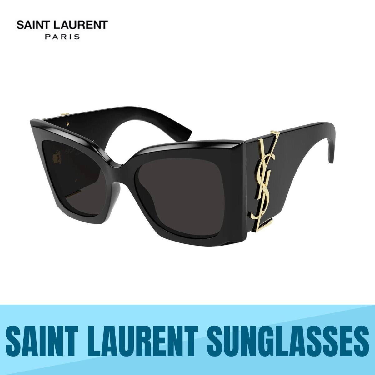 Saint Laurent SL M119 Blaze 001 Black Gold -black Lens Sunglasses 53MM