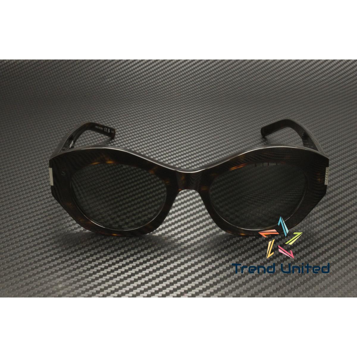 Saint Laurent SL 639 002 Cat Eye Acetate Havana Grey 52 mm Women`s Sunglasses