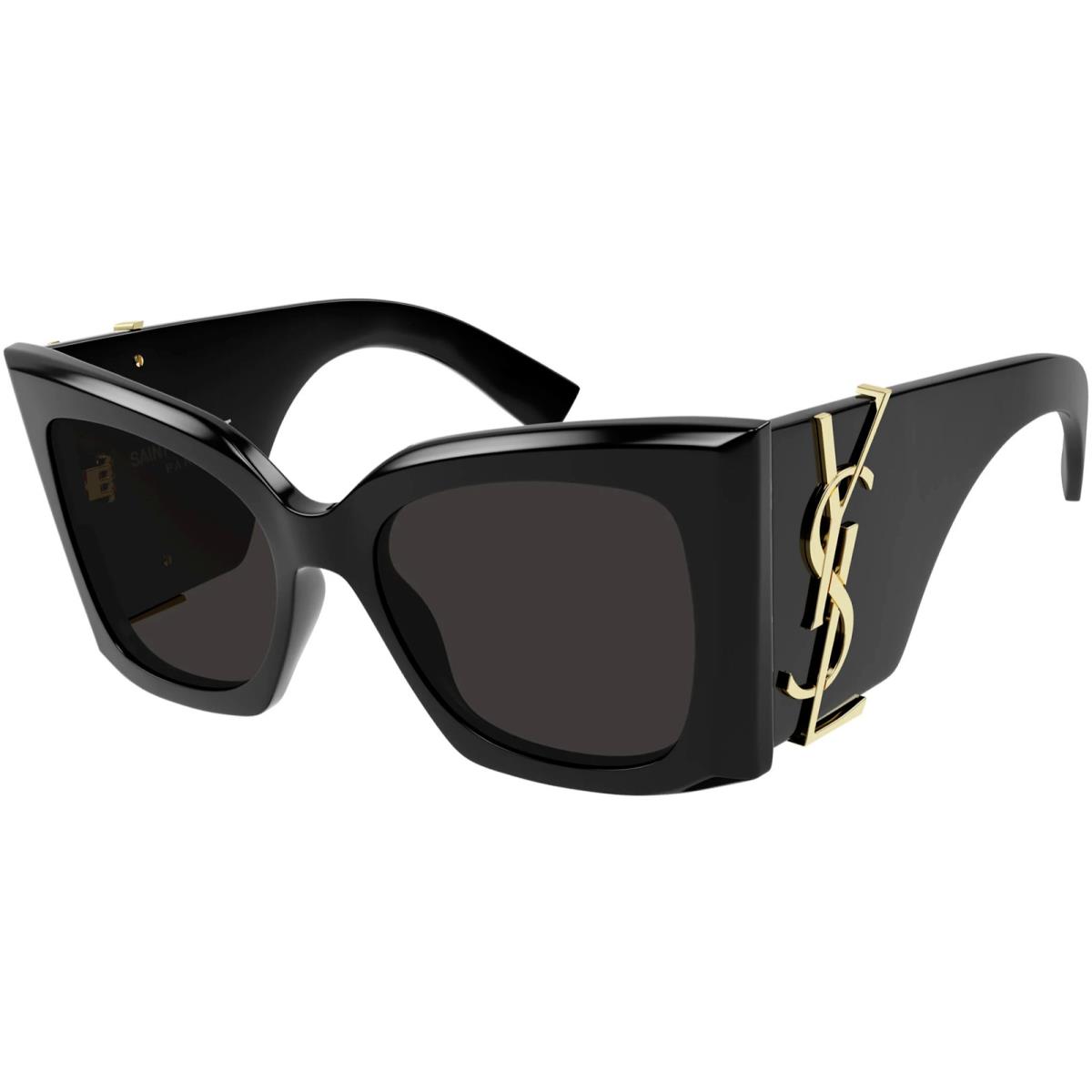 Saint Laurent Cassandre Ysl Logo SL M119 Blaze Square Sunglasses Black