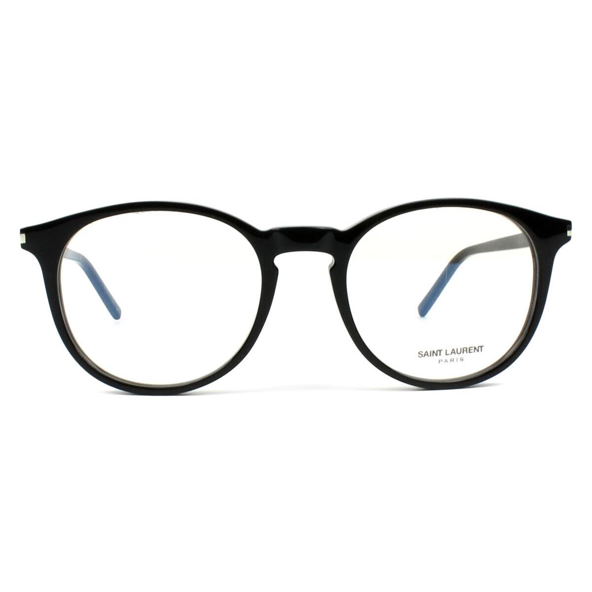 Saint Laurent SL 106 Eyeglasses Unisex Black Round 50mm