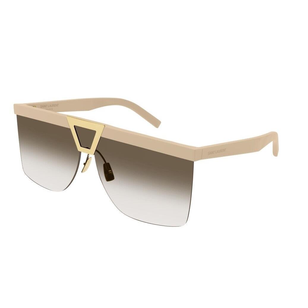 Saint Laurent SL 537 Palace 002 Ivory/brown Gradient Women`s Sunglasses - Frame: Ivory, Lens: Brown