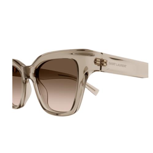 Saint Laurent SL 641 005 Yellow/ Brown Round Gradient Women`s Sunglasses