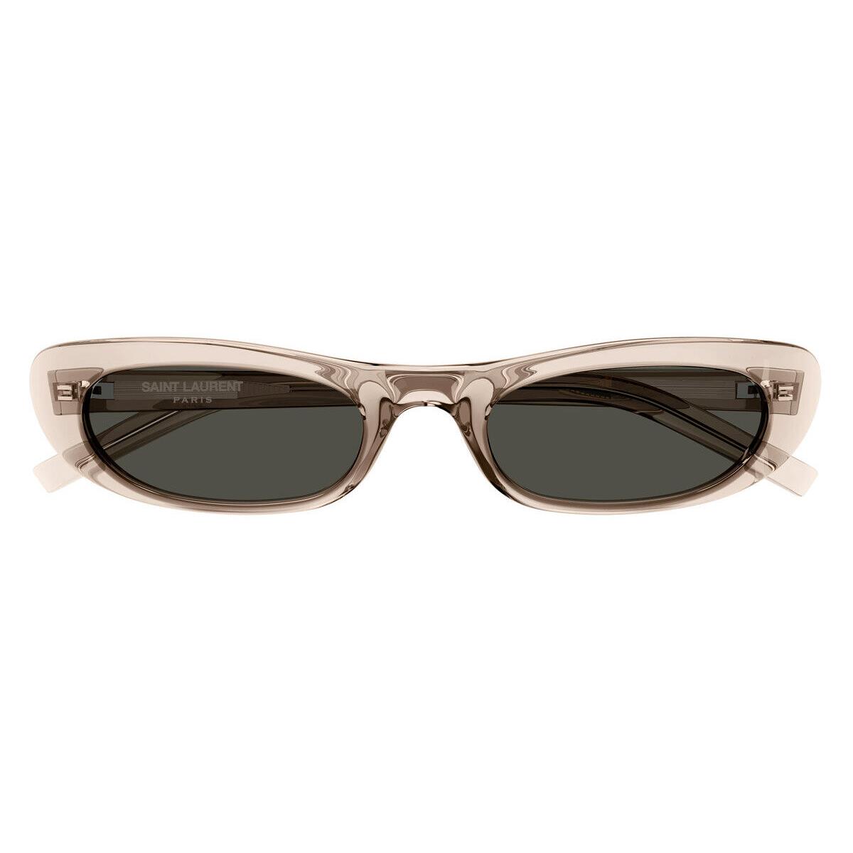 Saint Laurent SL 557 Shade Sunglasses Gray Narrow 53mm