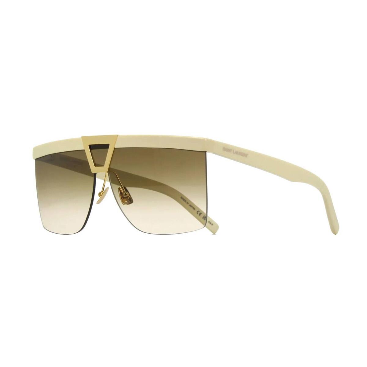 Saint Laurent SL 537 Palace Ivory and Gold/brown Shaded 002 Sunglasses