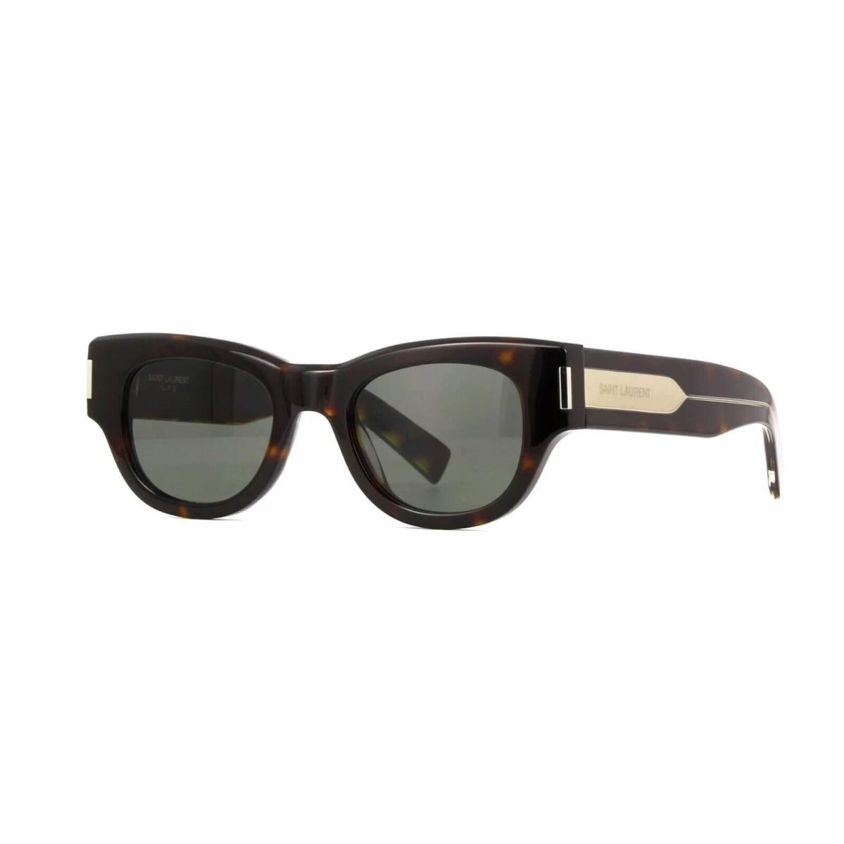 Saint Laurent SL 573 Havana and Silver/grey 002 Sunglasses