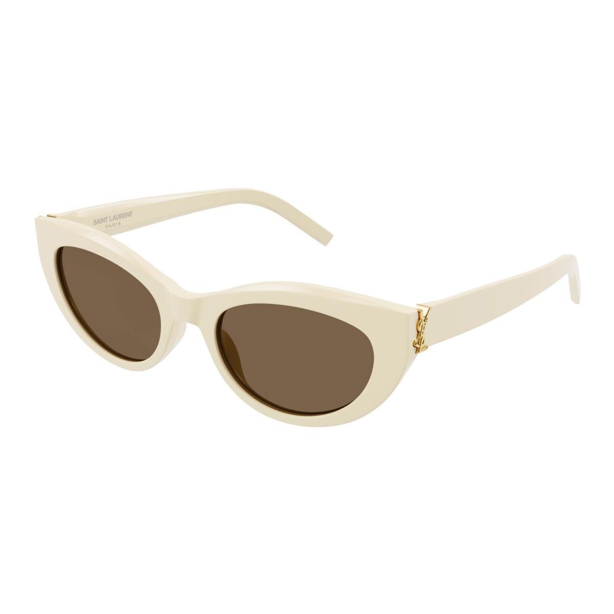 Saint Laurent SL M115 Ivory/brown Beige 004 Sunglasses