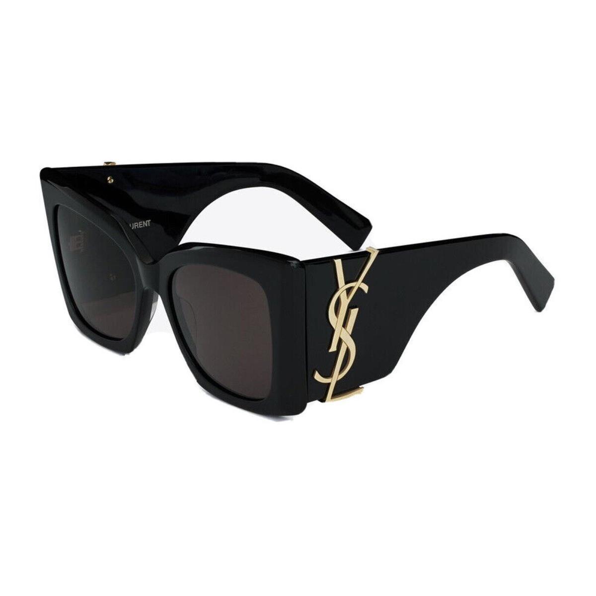 Saint Laurent SL M119 BLAZE-001 Black Gold Ysl Logo Cat Eye Sunglasses